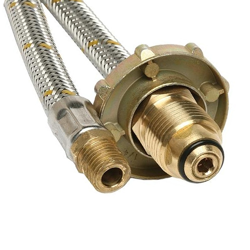 Bromic 6mm Stainless Steel Pigtail - 7/16-24 I/Flare x POL Hand Wheel ...